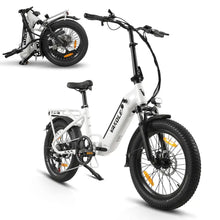 Laden Sie das Bild in den Galerie-Viewer, Vakole VT4 20 Zoll Faltbares Kompaktes E-Bike 468Wh Tiefeinsteiger Klapprad E-bike