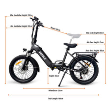 Laden Sie das Bild in den Galerie-Viewer, Vakole VT4 20 Zoll Faltbares Kompaktes E-Bike 468Wh Tiefeinsteiger Klapprad E-bike